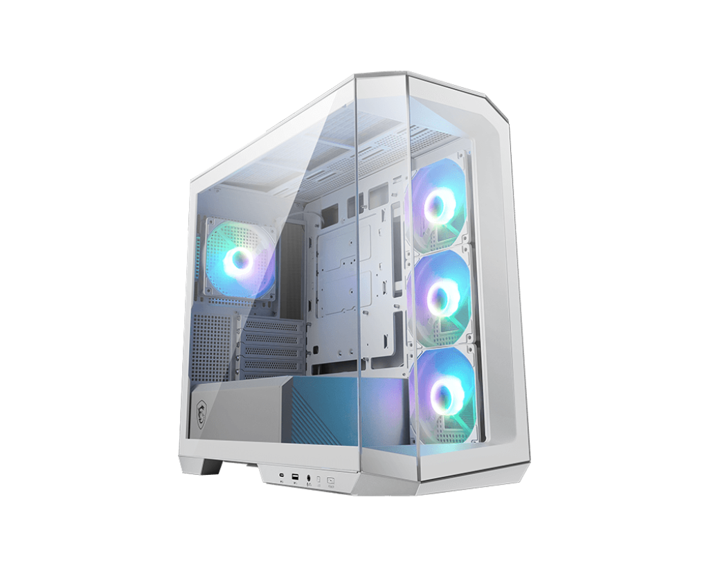【EZDIY限定】MSI MAG PANO M100R PZ WHITE 電腦機殼 (270度全海景/ 支援背插/ 支援上方360水冷/ 前置TypeC/ 白)