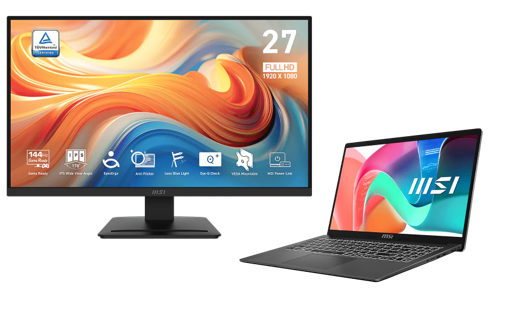 【微星商務套裝組合】Modern 15 x PRO MP273L E14 商務筆電螢幕組合