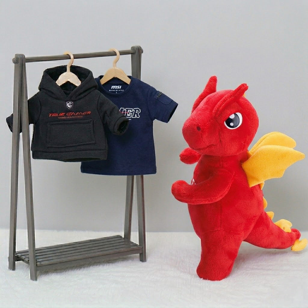 【40週年限定預購】MSI Lucky Streetwear Plushie 微星Lucky帽T酷龍造型布偶