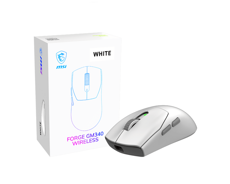 【新品】MSI FORGE GM340 WIRELESS 微星超輕量三模無線電競滑鼠 ( 57g / 6段式DPI / 82小時續航 / 對稱式設計 / 五色選擇 )