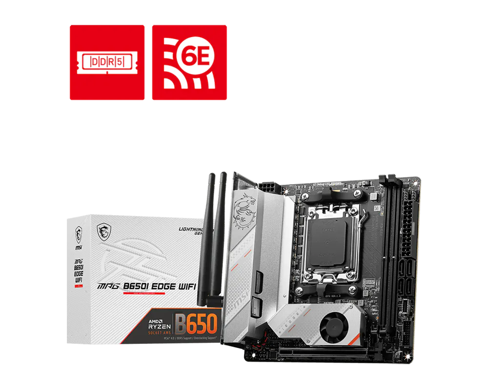 【EZDIY限定】MSI MPG B650I EDGE WIFI 微星主機板 (mITX / AM5 / DDR5)