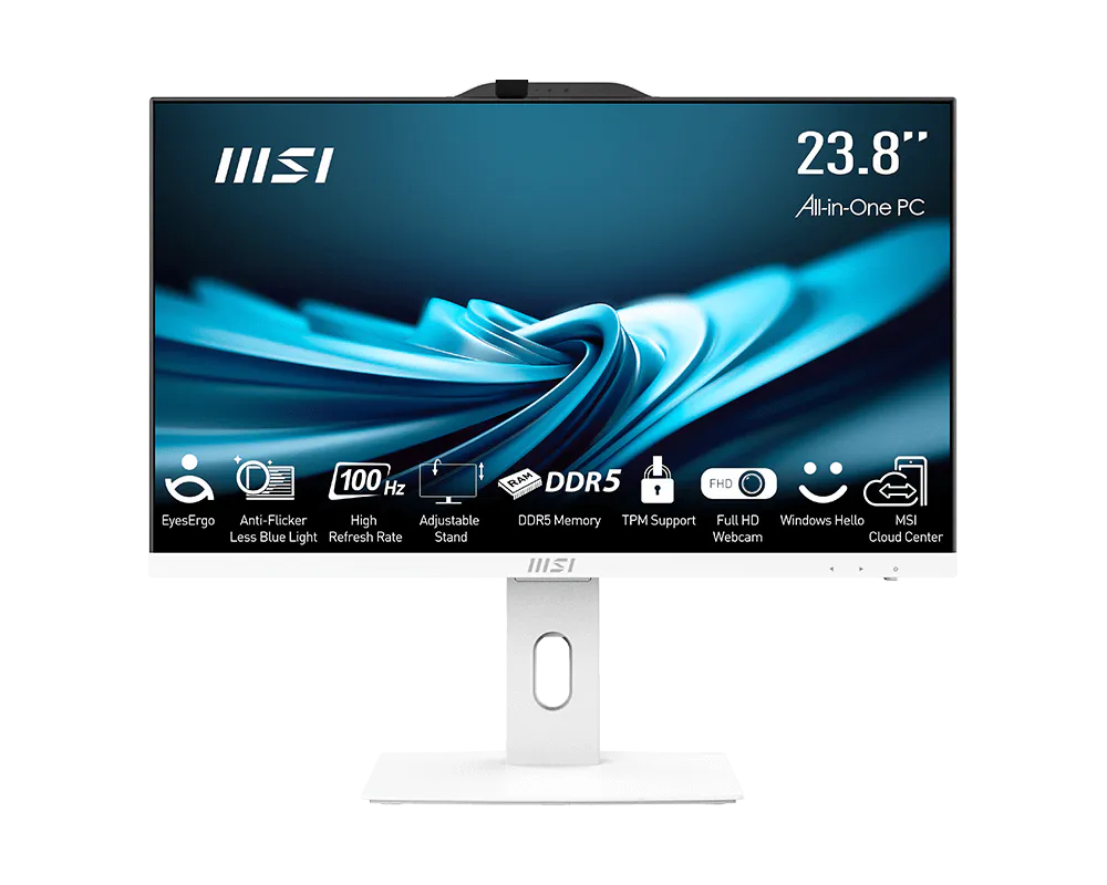 【新品】MSI PRO AP242P 14M-1202TW 微星一體成型電腦 ( 簡約白 / 可升降 )