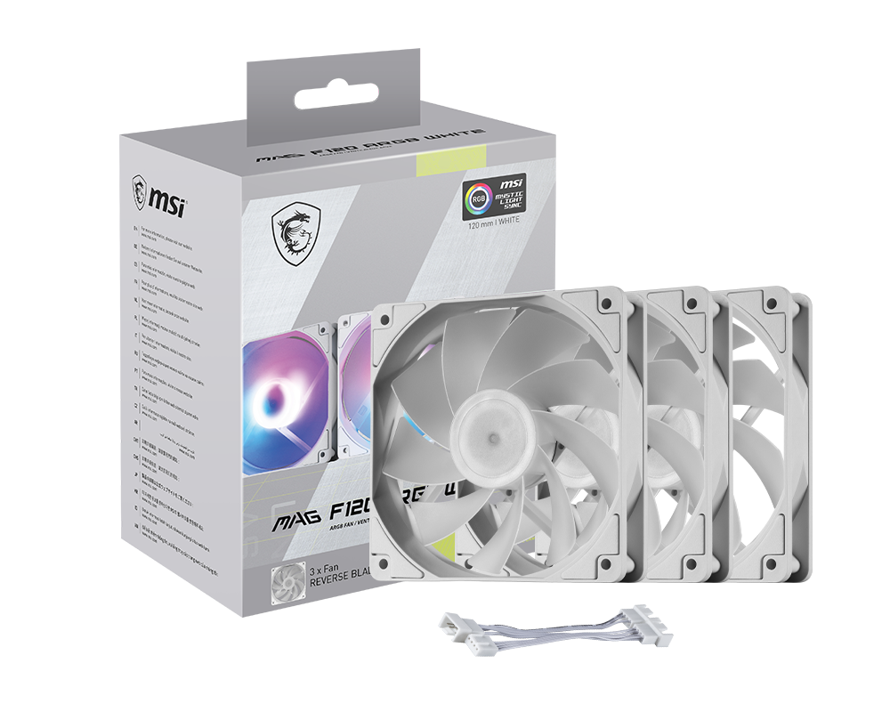 MAG F120 ARGB WHITE-3RW 機殼散熱風扇 (白)