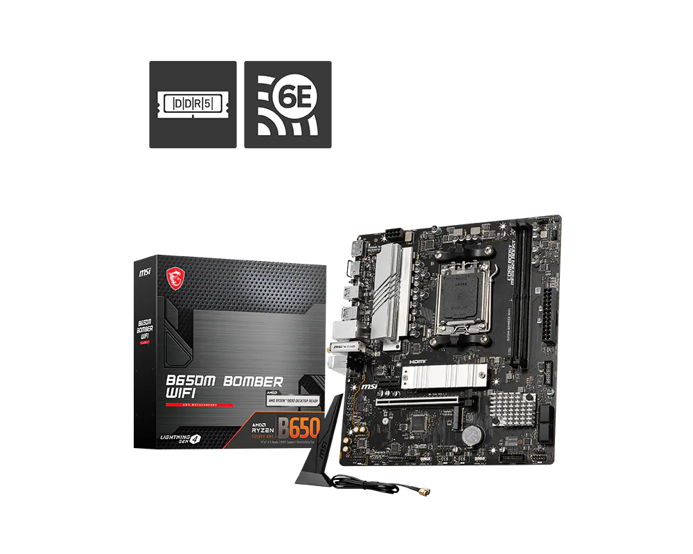 【EZDIY限定】MSI B650M BOMBER WIFI 微星主機板