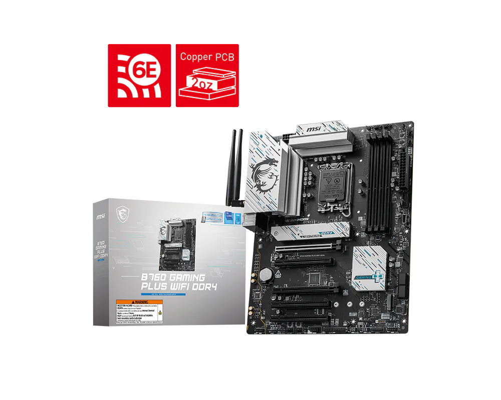 【2026熱銷推薦】MSI B760 GAMING PLUS WIFI DDR4 微星主機板 ( ATX / LGA1700 / DDR4 / PCIe 4.0 )
