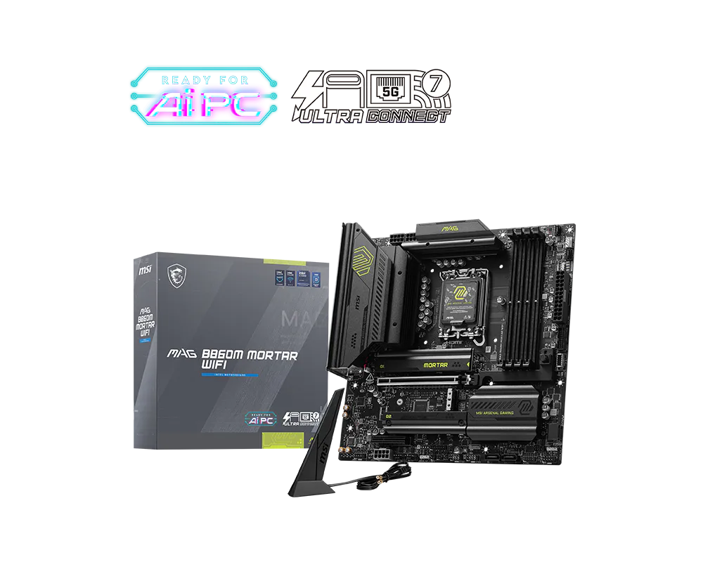 【2026熱銷推薦】MSI MAG B860M MORTAR WIFI 微星主機板 (LGA1851/ M-ATX)