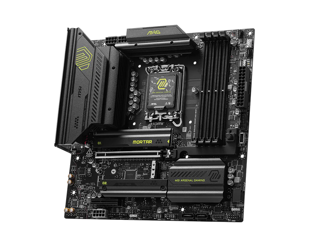 【2026熱銷推薦】MSI MAG B860M MORTAR WIFI 微星主機板 (LGA1851/ M-ATX)