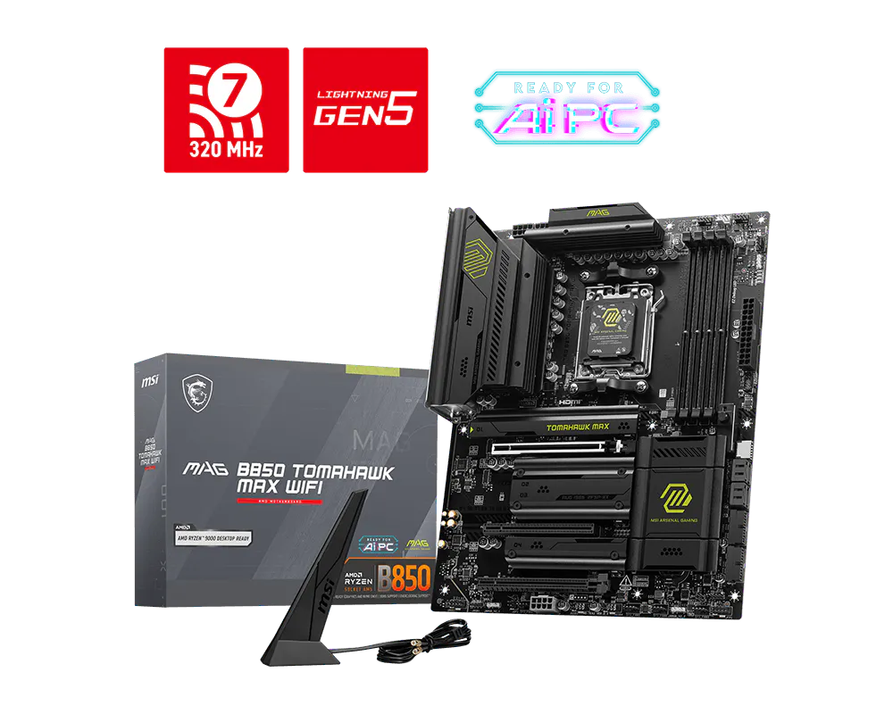 【EZDIY限定】MSI MAG B850 TOMAHAWK MAX WIFI II 微星主機板