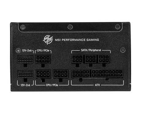 【新品】MSI MPG A1000GS PCIE5 II 微星電源供應器 (80PLUS金牌/ 支援50系列顯卡/ 支援2組12V-2x6)