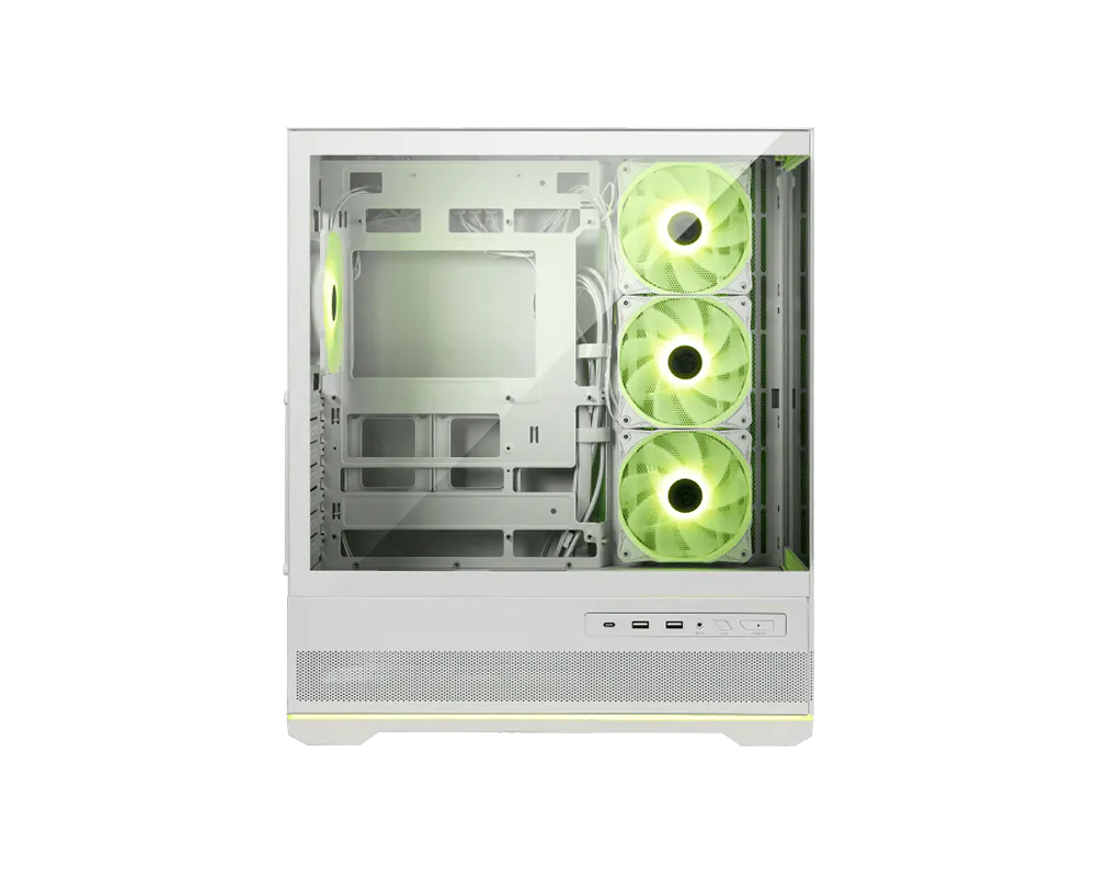 【福利品】MSI MAG PANO 110R PZ WHITE 微星電腦機殼 (270度全海景 / 全模組化底艙/ 支援背插/ 白)