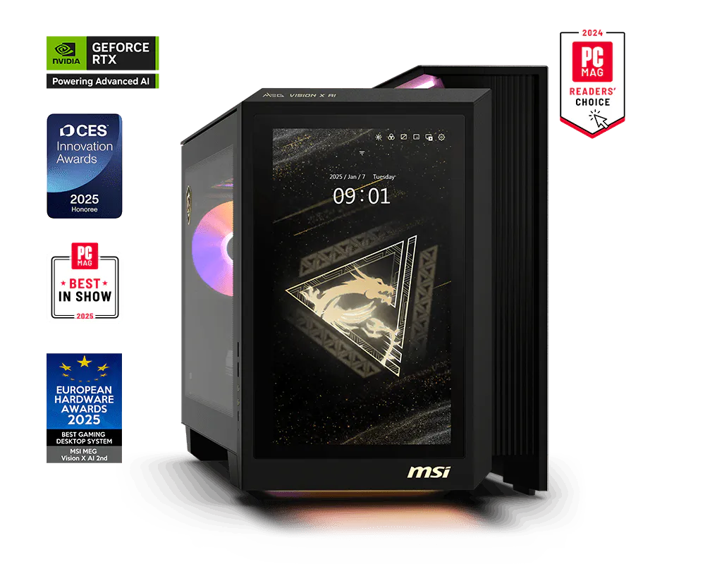 【會員點數回饋】MSI MEG Vision X AI 2NVV7-406TW 微星旗艦電競桌機