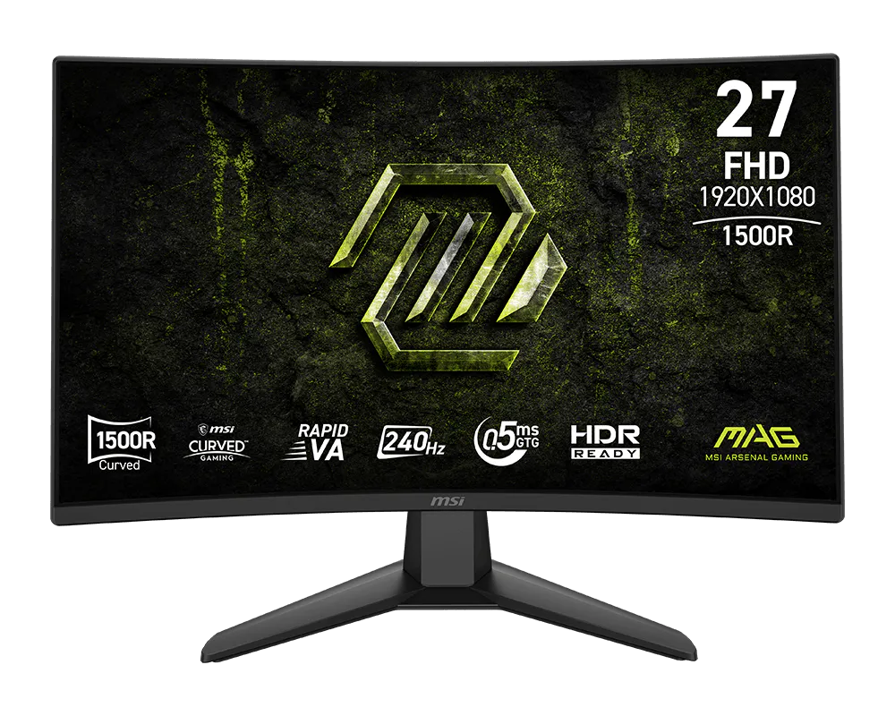 【新品】MSI MAG 274CF X24 微星電競顯示器 (27吋Rapid VA/ 1500R曲面屏/ 240Hz/ 0.5ms/ AI Vision)