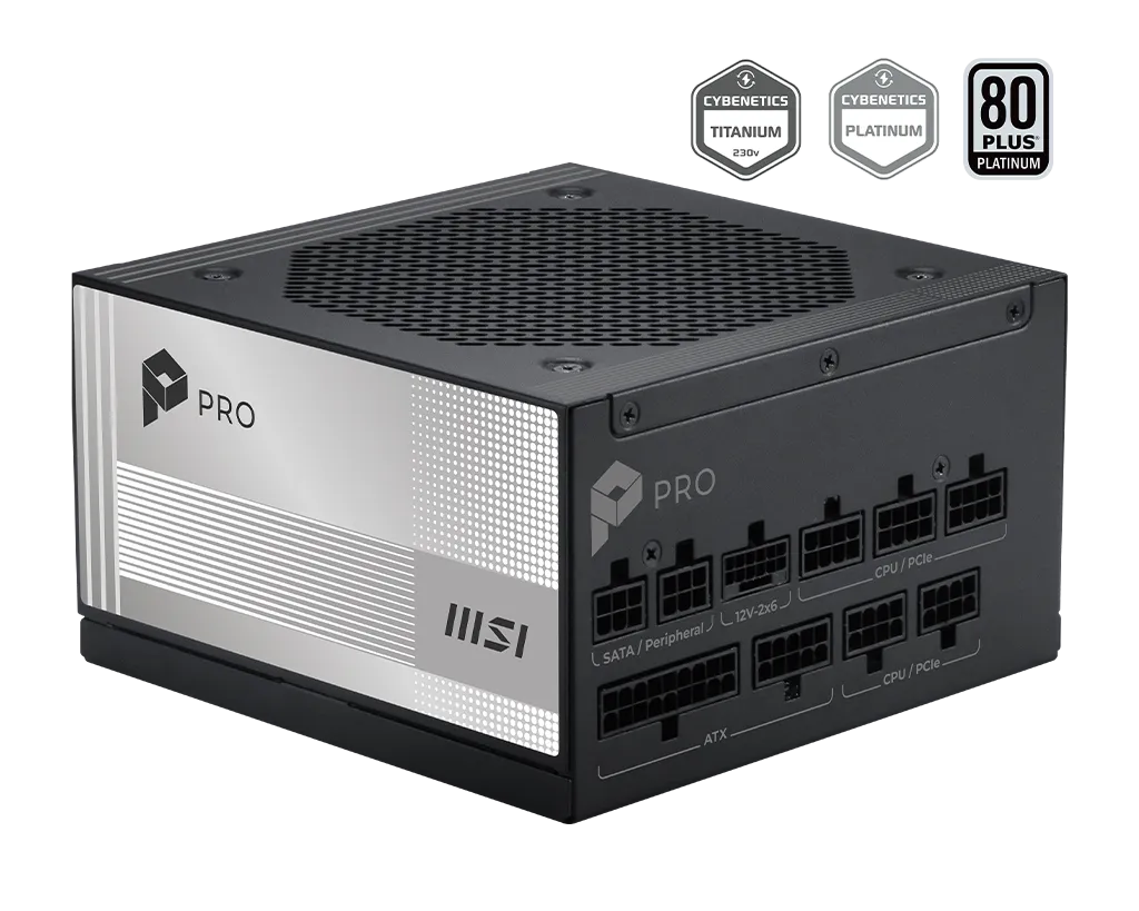 【福利品】MSI PRO A850PL PCIE5 微星850瓦電源供應器 (80 Plus 白金認證)