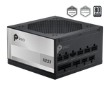 【福利品】MSI PRO A1000PL PCIE5 微星1000瓦電源供應器 (80 Plus 白金認證)