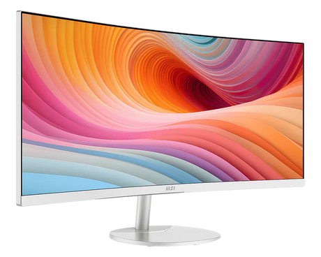 【618限時優惠】MSI PRO MP341CQW E12 微星34吋曲面美型顯示器 (34吋VA/ 1500R/ 21:9/ 準4K/ 內建2W喇叭/ 白)
