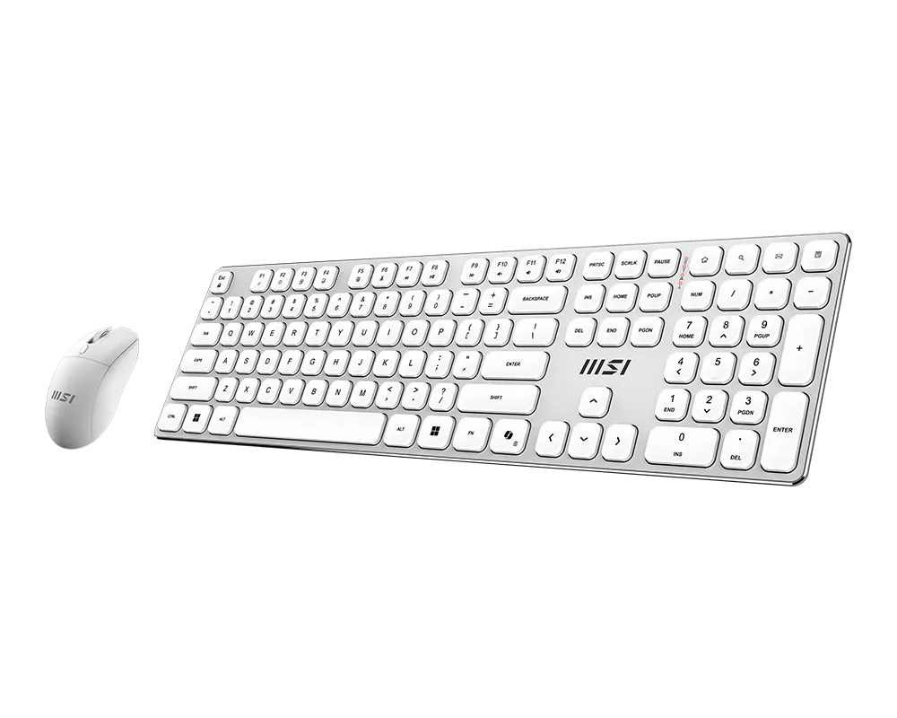【新品】MSI FORGE K210 W COMBO WHITE TC 微星無線鍵鼠組 (白)