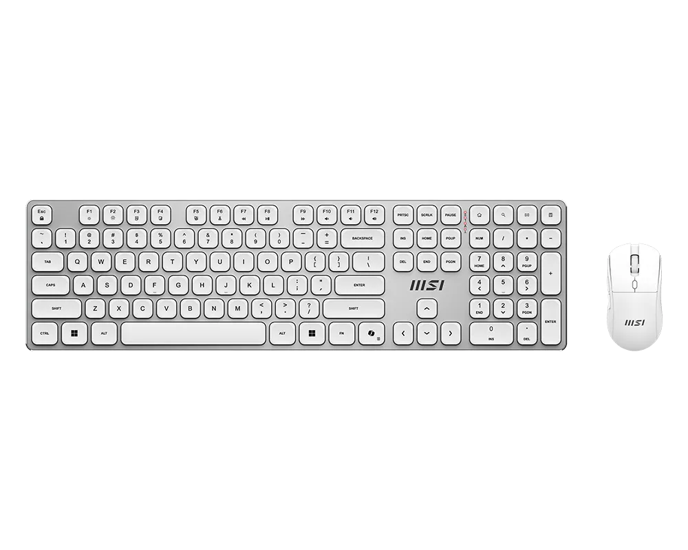 【新品】MSI FORGE K210 W COMBO WHITE TC 微星無線鍵鼠組 (白)