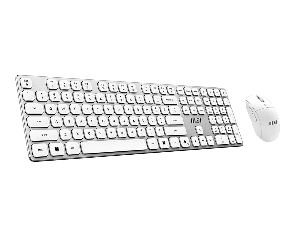 【新品】MSI FORGE K210 W COMBO WHITE TC 微星無線鍵鼠組 (白)