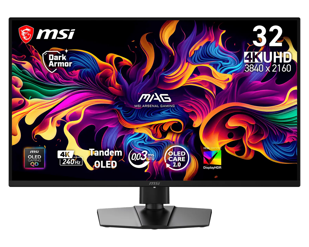 【2026熱銷推薦】MSI MAG 321UP QD-OLED X24 微星高刷新4K電競顯示器 ( 240Hz / 0.03ms / TB500 / Delta E≤2 )