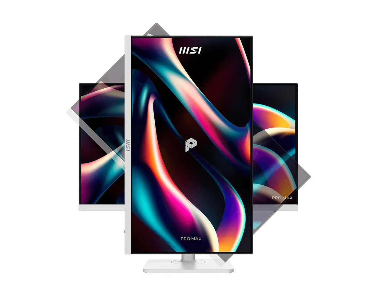 【新品】MSI PRO MAX 241PHW E14 微星頂級旋轉美型顯示器 ( IPS / 144Hz / 人體工學支架 / 白 )
