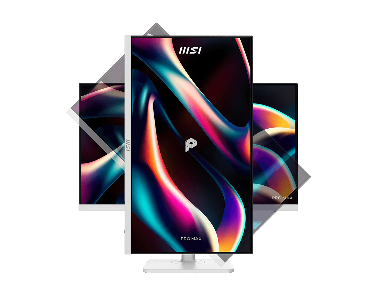 【新品】MSI PRO MAX 241PHW E14 微星旋轉美型顯示器 ( IPS / 144Hz / 人體工學支架 / 白 )