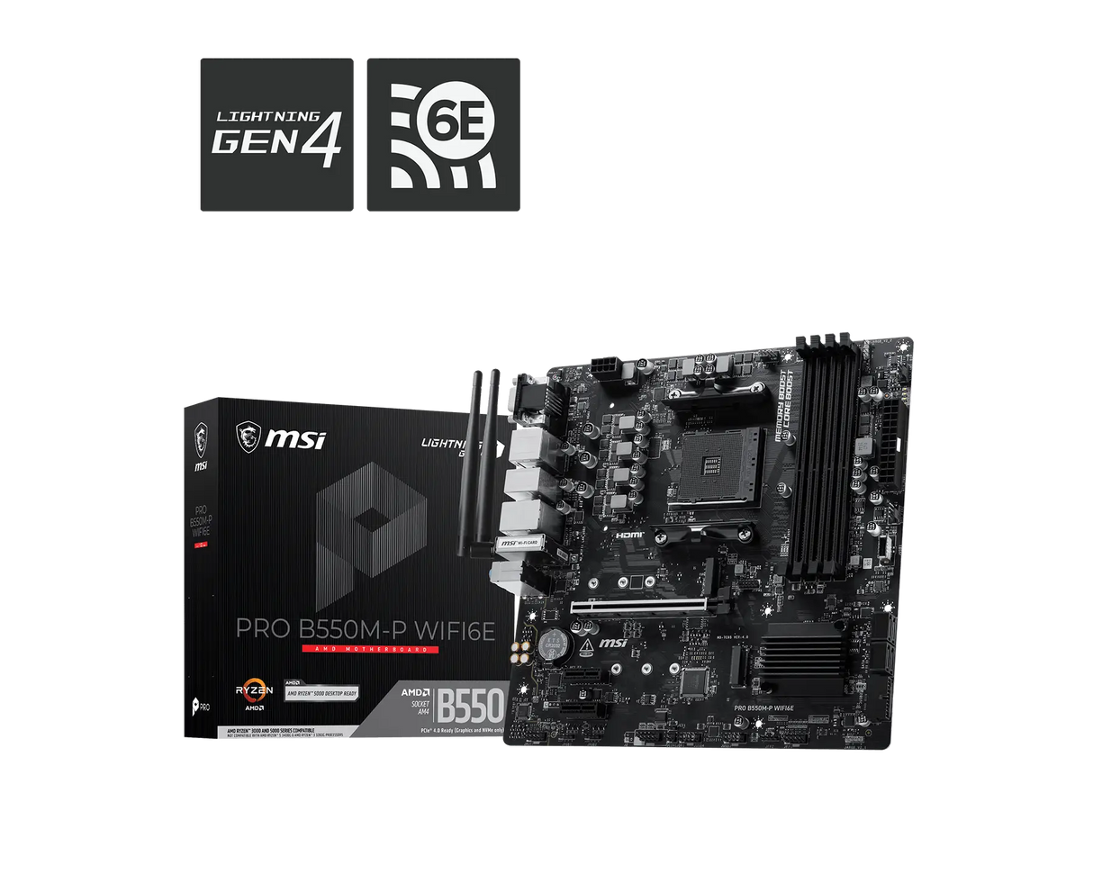 【EZDIY限定】MSI PRO B550M-P WIFI6E 微星主機板