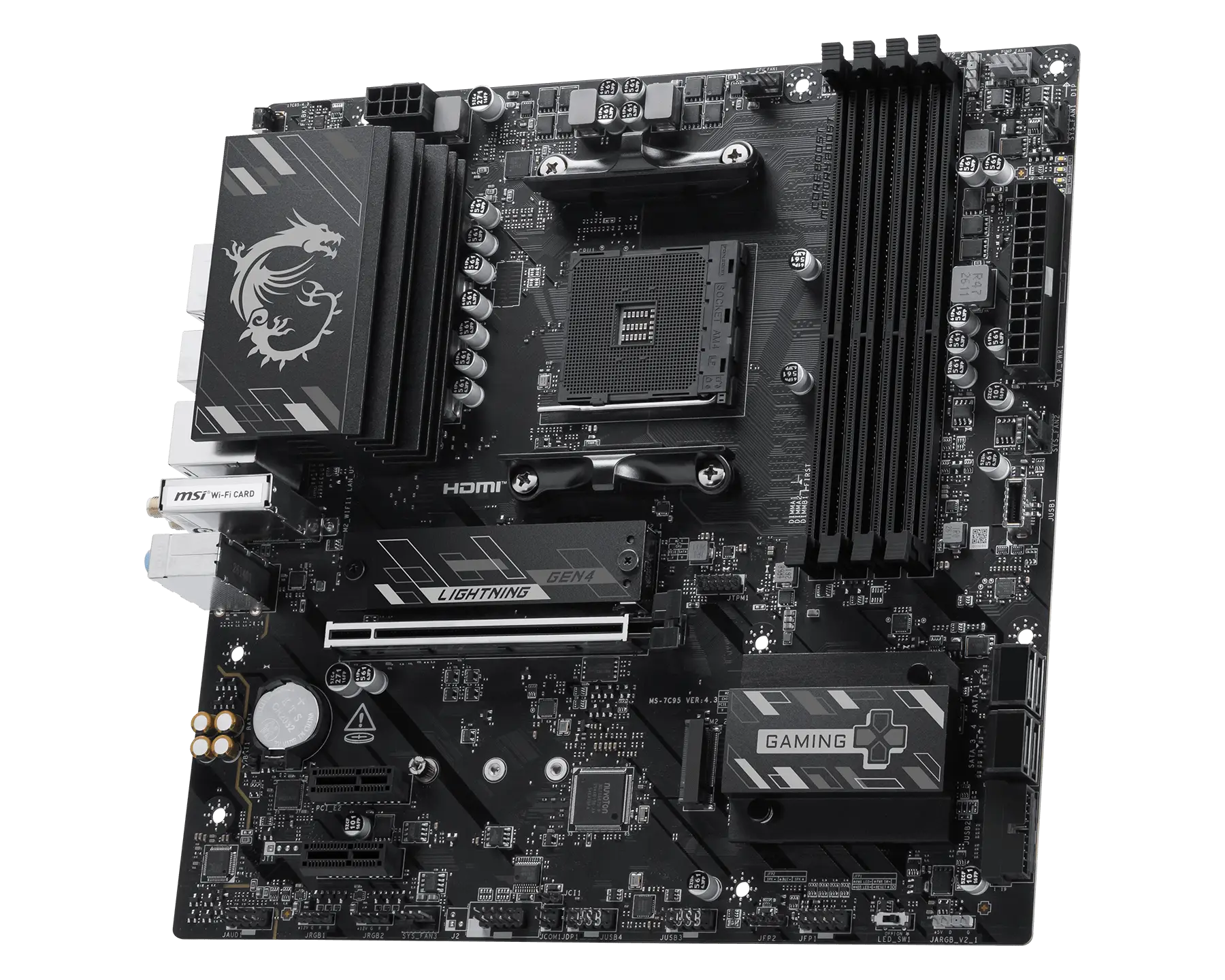 【新品】MSI B550M GAMING PLUS WIFI6E 微星主機板 ( mATX / AM4 / DDR4 / PCIe 4.0 )