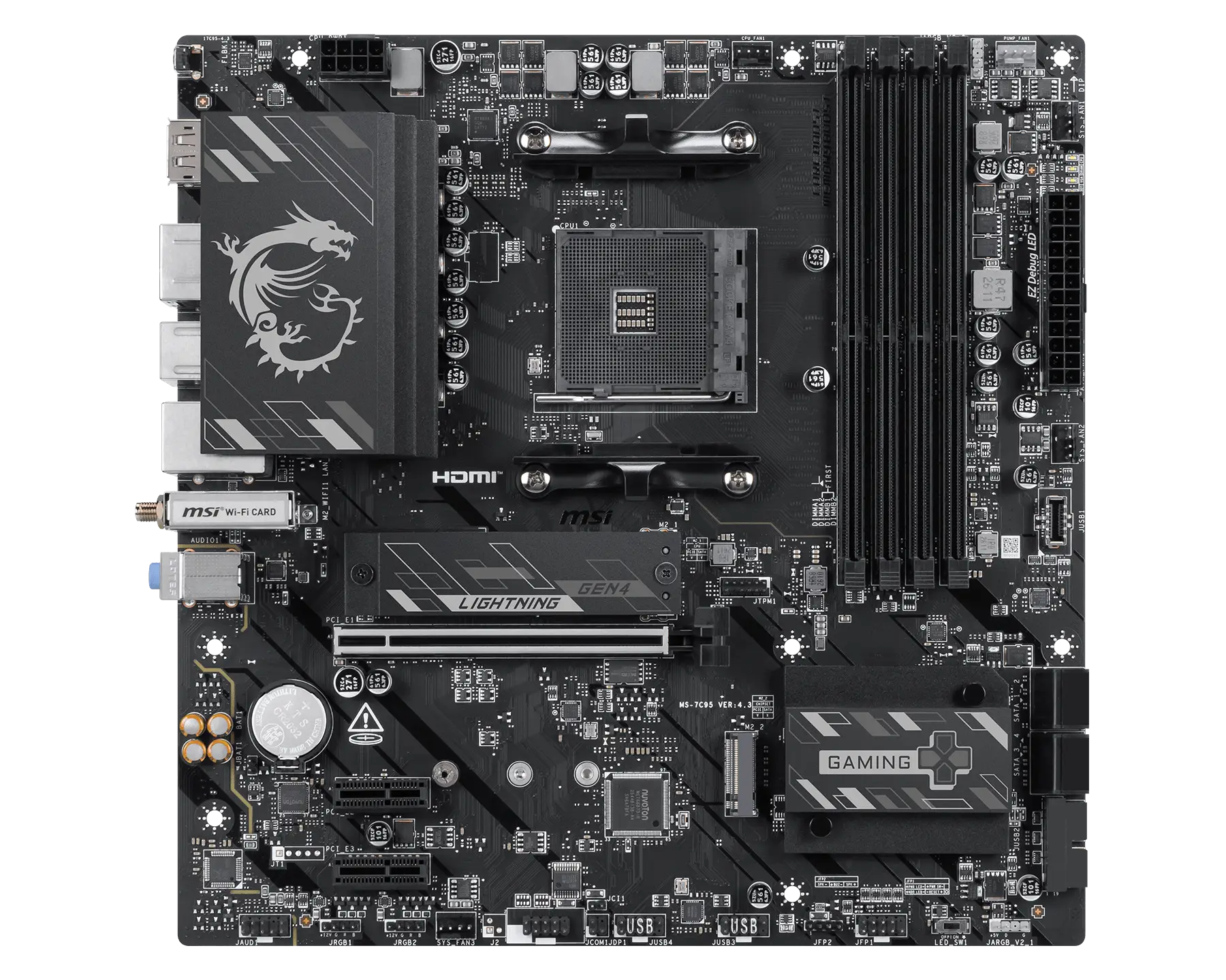 【新品】MSI B550M GAMING PLUS WIFI6E 微星主機板 ( mATX / AM4 / DDR4 / PCIe 4.0 )