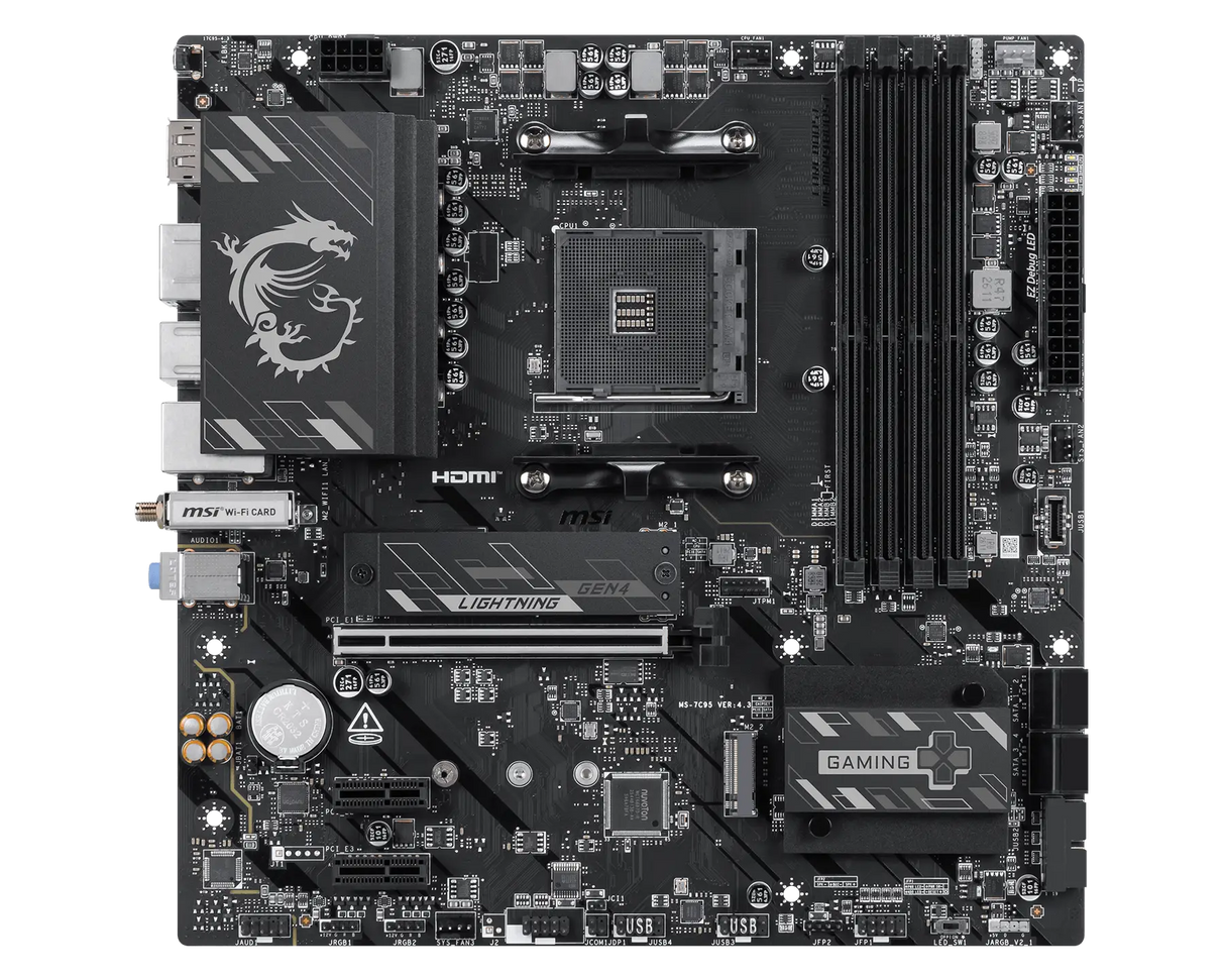 【新品】MSI B550M GAMING PLUS WIFI6E 微星主機板 ( mATX / AM4 / DDR4 / PCIe 4.0 )