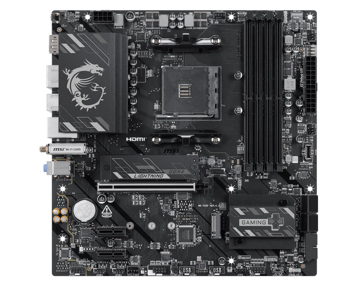 【新品】MSI B550M GAMING PLUS WIFI6E 微星主機板 ( mATX / AM4 / DDR4 / PCIe 4.0 )