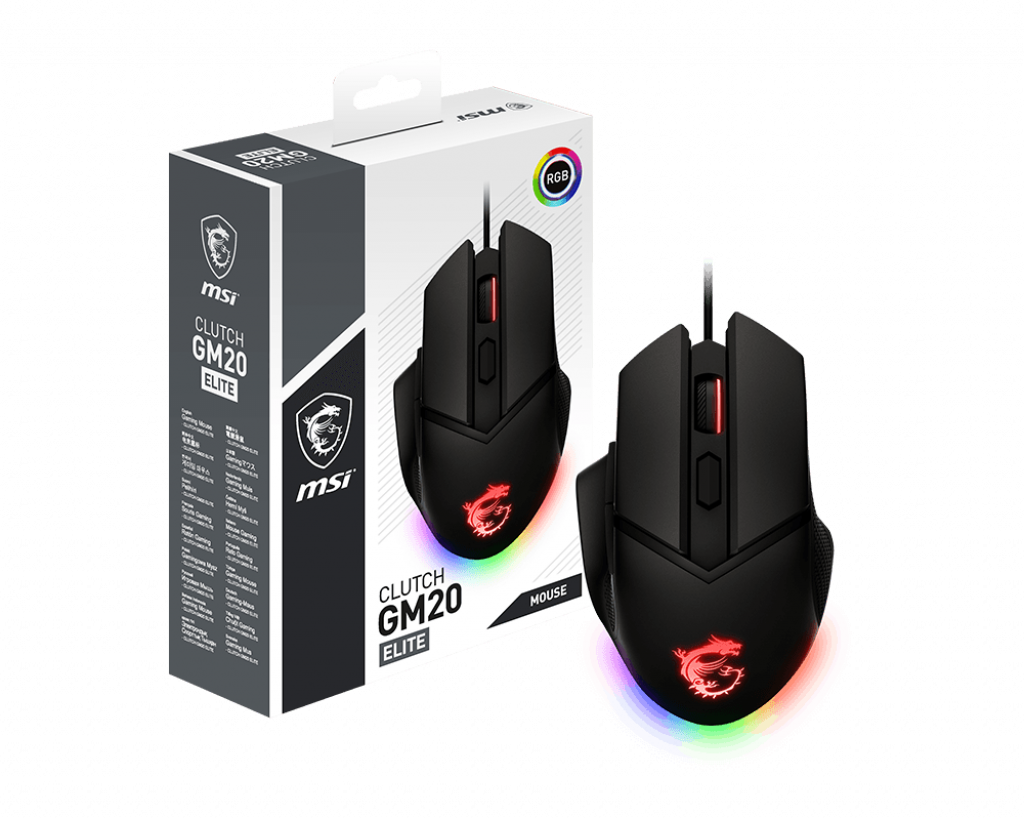 MSI CLUTCH GM20 ELITE 微星砝碼配重RGB電競滑鼠